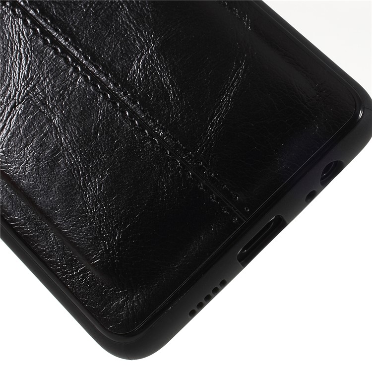 Business Card Slot PU Leather Coated TPU Mobile Phone Cover for Huawei P30 - Black-3