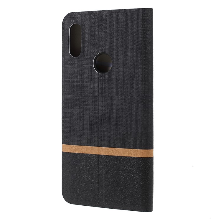 Cross Pattern Leather Card Holder Phone Cover (Built-in Steel Sheet) for Huawei Y6 (2019) - Black-2