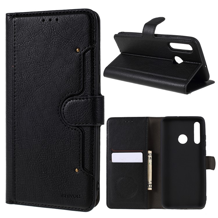 KAIYUE Premium PU Leather Wallet Cover Protector for Huawei P Smart Plus 2019 / Honor 10i / Enjoy 9s / nova 4 lite - Black-1