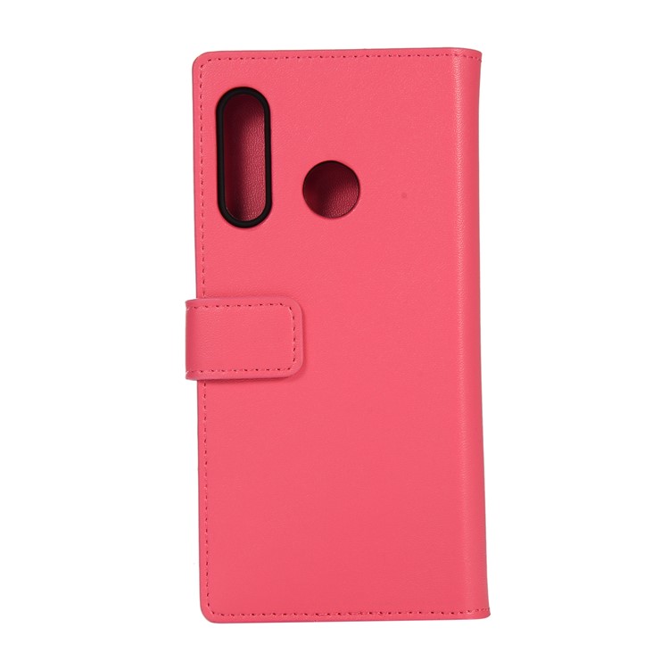 Genuine Leather Wallet Phone Case with Zipper Pocket for Huawei P30 Lite / nova 4e - Rose-3