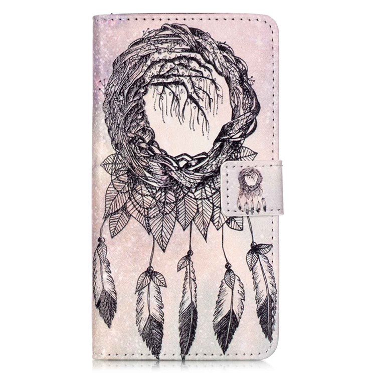 Embossment Leather Wallet Stand Case for Huawei P9 Lite - Dream Catcher-1