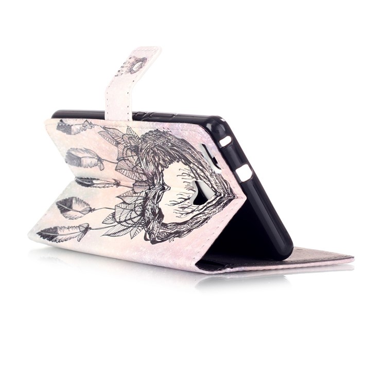 Embossment Leather Wallet Stand Case for Huawei P9 Lite - Dream Catcher-3