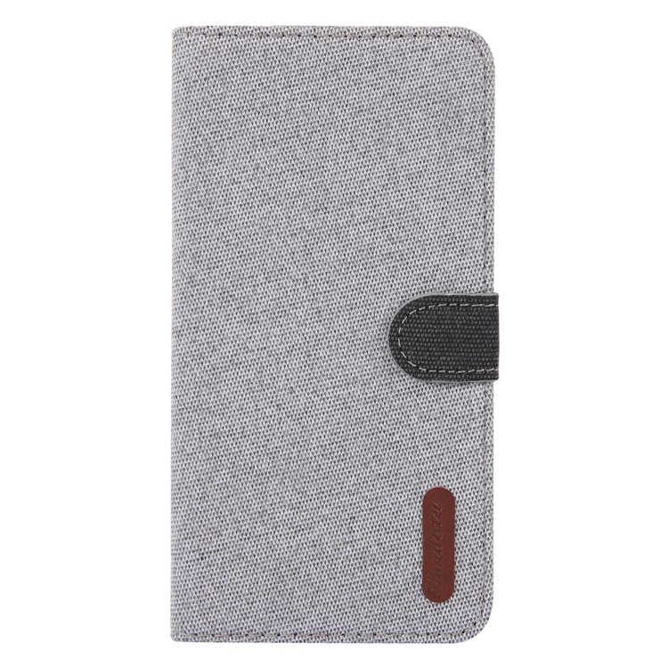 Linen Fabric PU Leather Card Storage Phone Case for Huawei P30 Lite / nova 4e - Grey-3