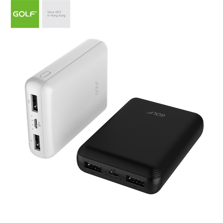 GOLF G42 10000mAh Dual USB Mini Power Bank with Indicator Light - White-6