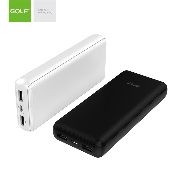 GOLF G44 20000mAh Mini Power Bank with Double USB Outputs - White-2