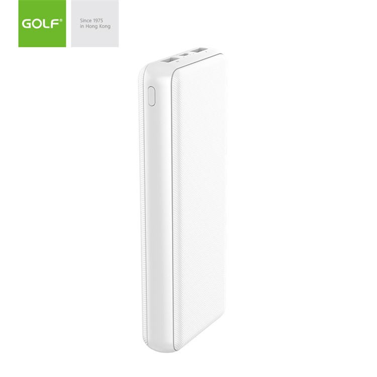 GOLF G44 20000mAh Mini Power Bank with Double USB Outputs - White-3