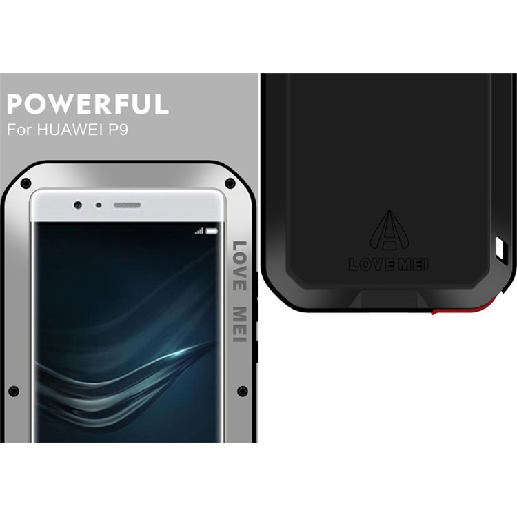 LOVE MEI for Huawei P9 Shockproof Dropproof Dustproof Protection Case - Black-2
