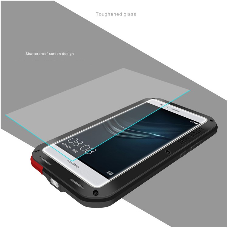 LOVE MEI for Huawei P9 Shockproof Dropproof Dustproof Protection Case - Black-5