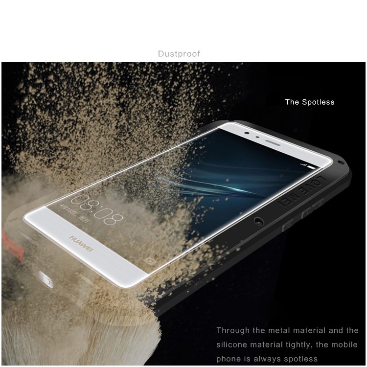 LOVE MEI for Huawei P9 Shockproof Dropproof Dustproof Protection Case - Black-8