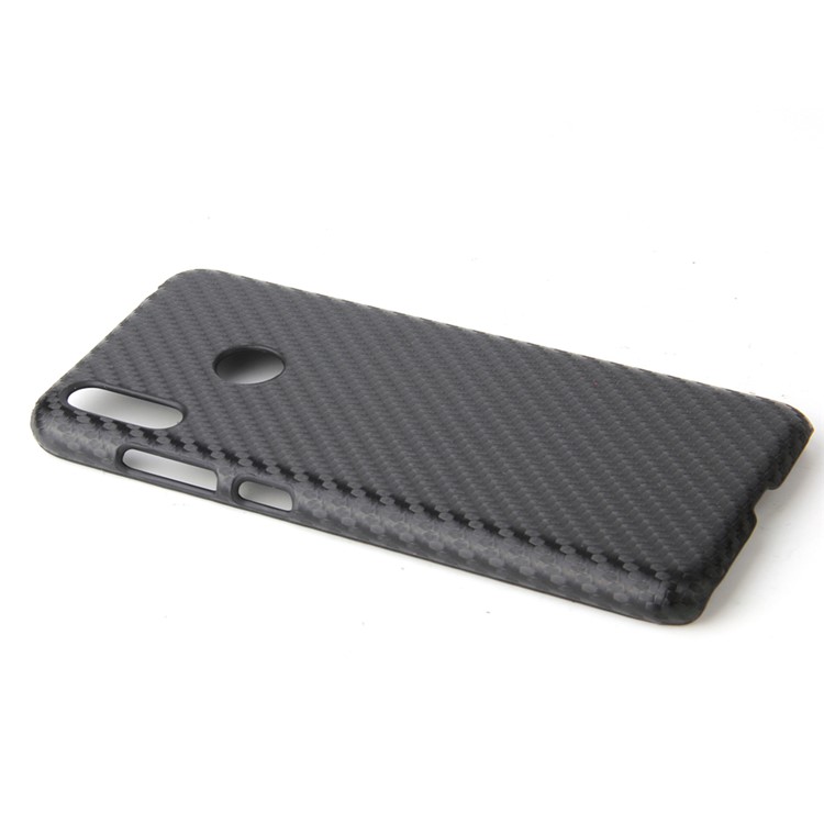 PU Leather Coated Hard Cover for Huawei Y6 (2019) - Carbon Fiber Texture-2