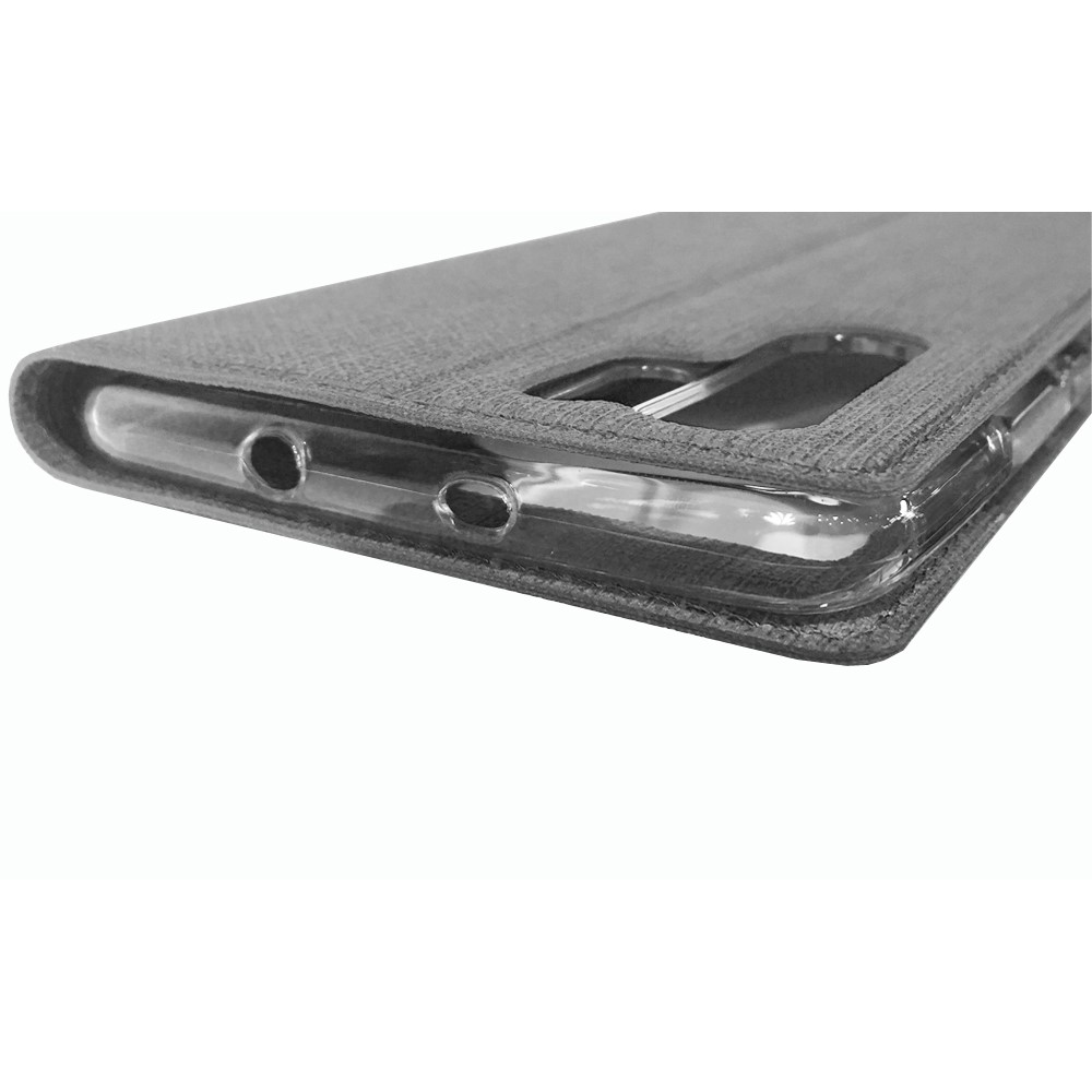 Couverture En Cuir De Téléphone De Secousse De Fenêtre De Texture De Fenêtre De DMX De VILI Avec La Fente De Carte Pour Le Huawei P30 Pro - Gris-14