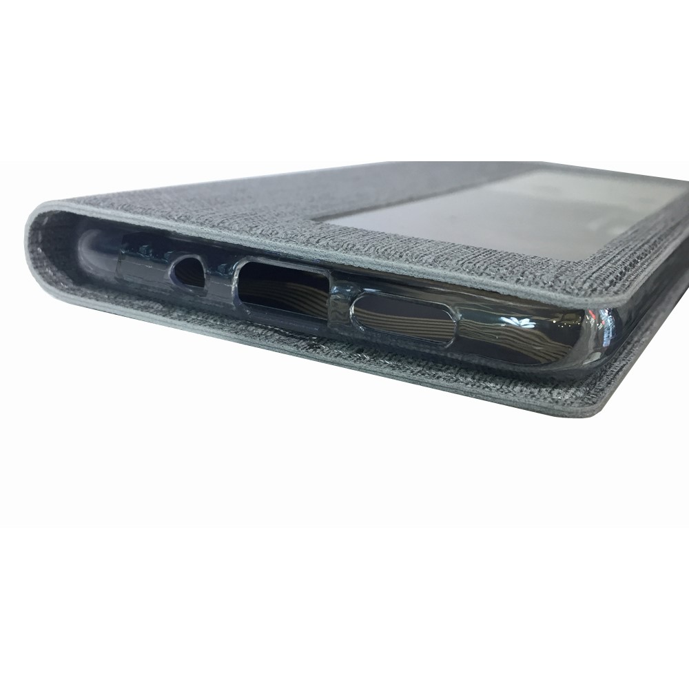 Couverture En Cuir De Téléphone De Secousse De Fenêtre De Texture De Fenêtre De DMX De VILI Avec La Fente De Carte Pour Le Huawei P30 Pro - Gris-15