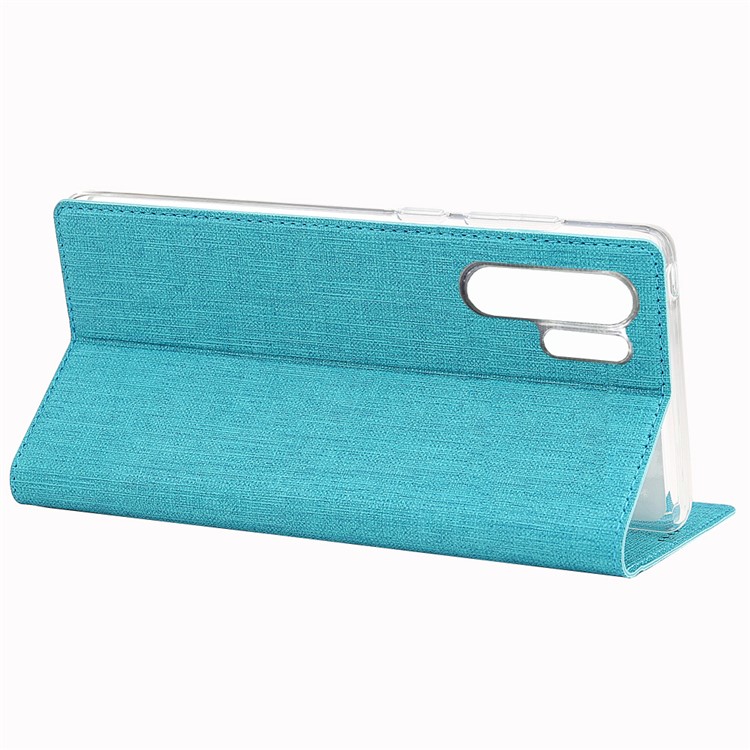VILI DMX Cruz Vista Da Textura Da Janela De Couro Flip Tampa Do Telefone Com Slot Para Cartão Para Huawei P30 Pro - Azul-5