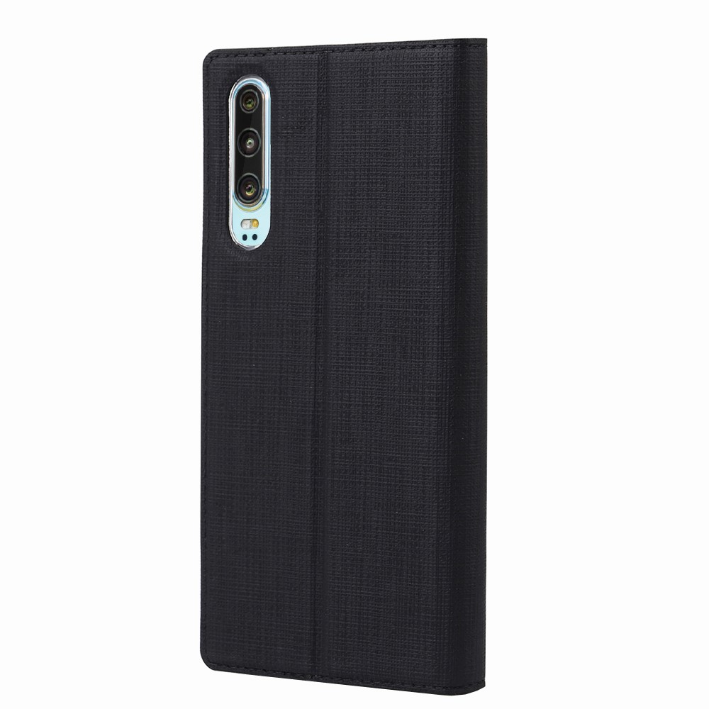 VILI DMX Folding Stand View Window Leather Phone Cover Case for Huawei P30 - Black-3