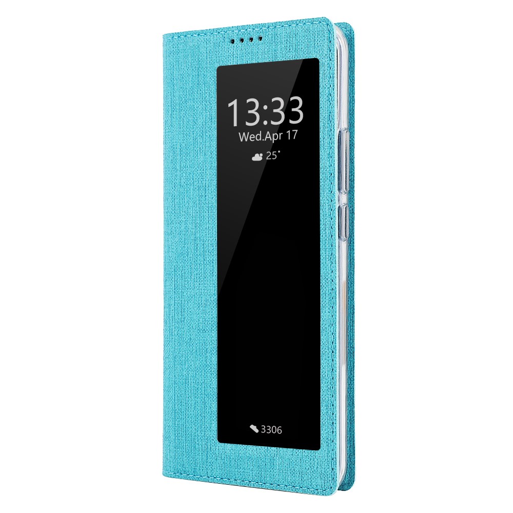 VILI DMX Folding Stand View Window Leather Phone Cover Case for Huawei P30 - Blue-2