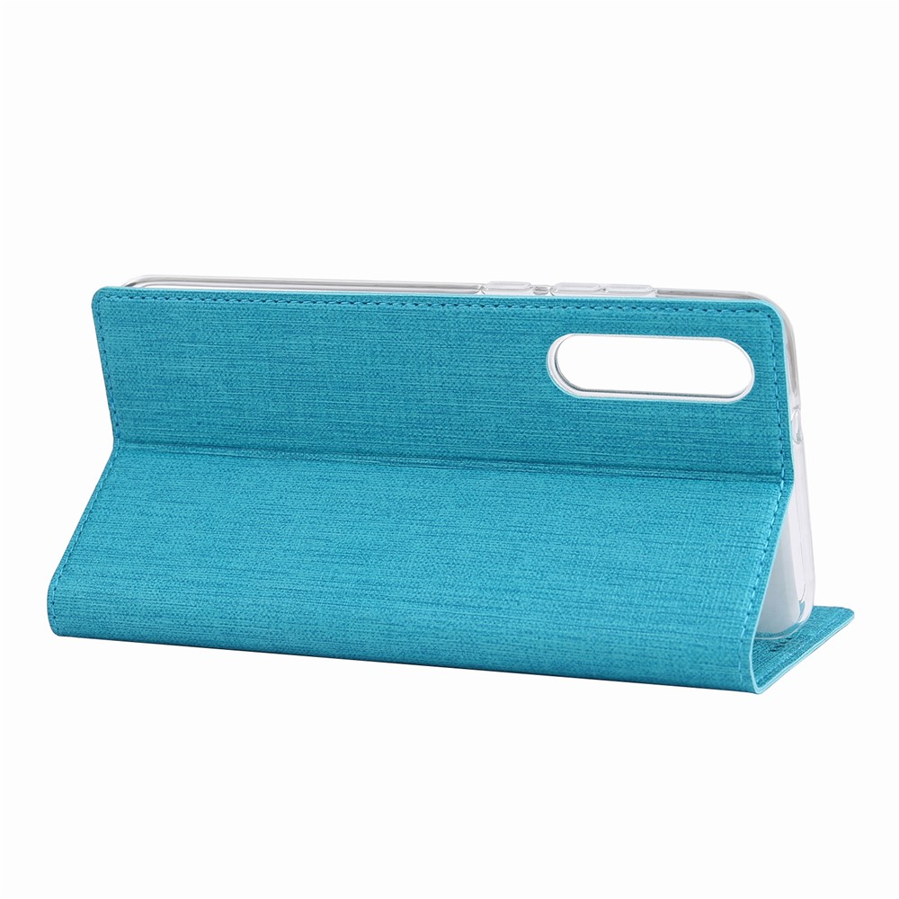 VILI DMX Folding Stand View Window Leather Phone Cover Case for Huawei P30 - Blue-5