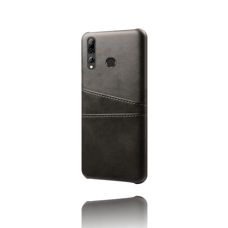 Double Card Slots PU Leather Coated PC Case for Huawei P Smart Plus 2019 / Enjoy 9s - Black-3