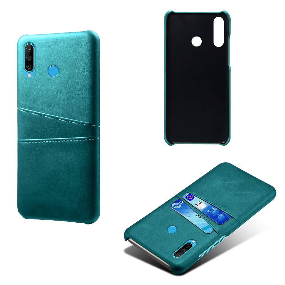 For Huawei P30 Lite / nova 4e PU Leather Coated PC Mobile Casing with Dual Card Slots - Baby Blue-4