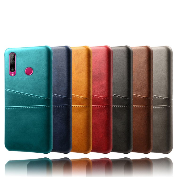 Double Card Slots PU Leather Coated PC Case for Huawei Honor 20i / 10i - Black-6