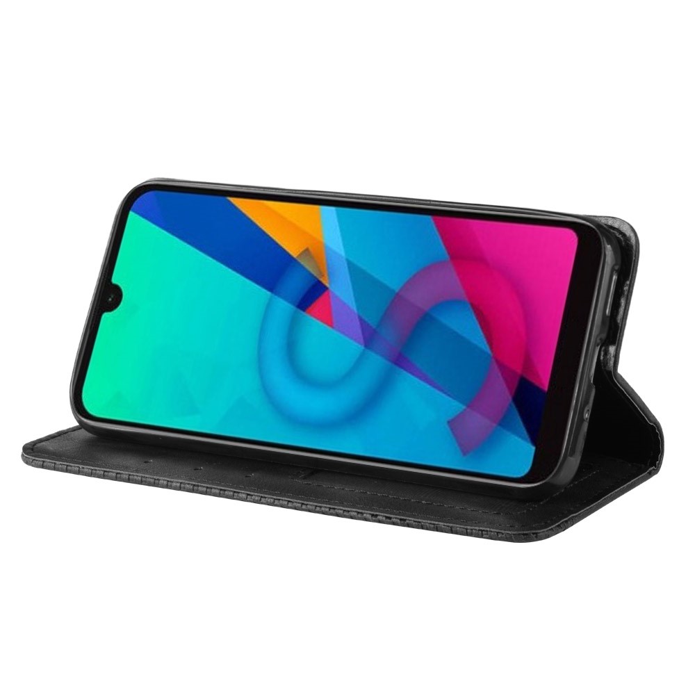 Auto-absorbed Vintage Style PU Leather Wallet Case for Huawei Honor 8S / Y5 (2019) - Black-6