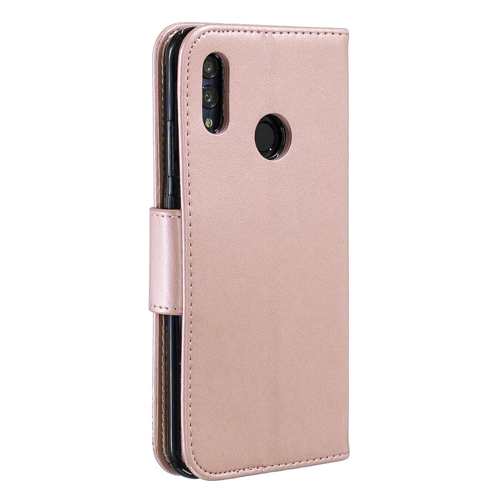 Für Huawei P Smart (2019) / Ehre 10 Lite PU Leder Impressum Schmetterlings-Handyhülle - Rosa-3