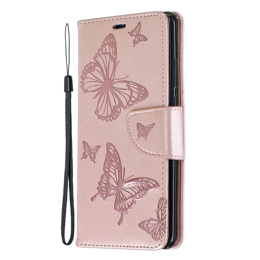 Per Huawei P30 Pro Custodia In Pelle Con Stampa Di Impronte In PU - Rosa-2