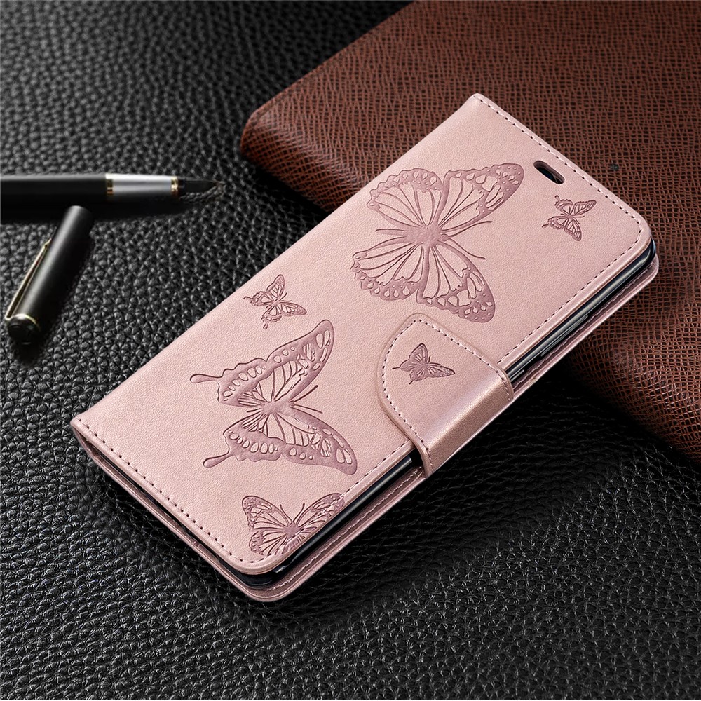 Per Huawei P30 Pro Custodia In Pelle Con Stampa Di Impronte In PU - Rosa-7