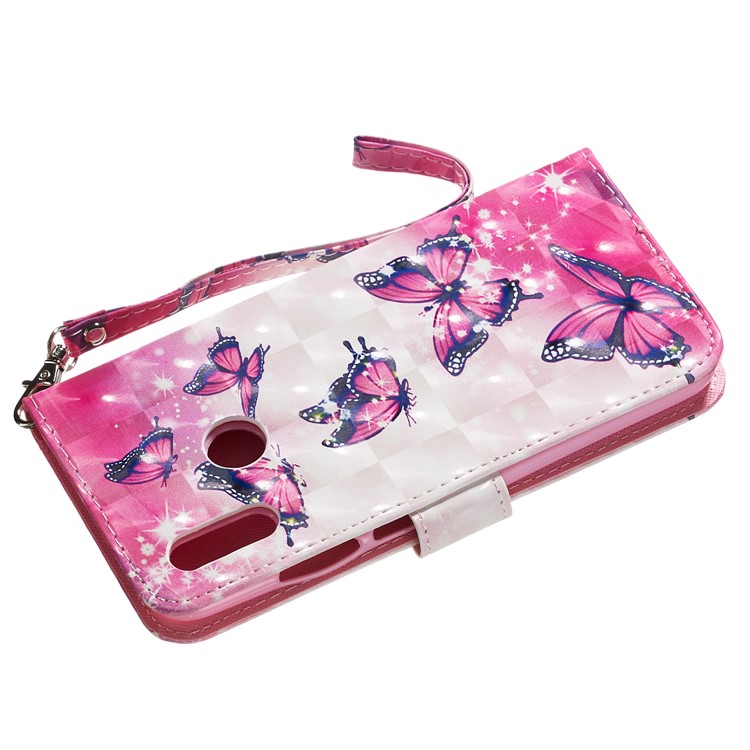 Funda De Cuero Con Estampado Patrón Para Huawei Honor 10 Lite / P Inteligente (2019) - Mariposa-10