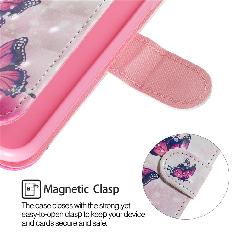 Funda De Cuero Con Estampado Patrón Para Huawei Honor 10 Lite / P Inteligente (2019) - Mariposa-3
