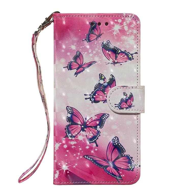Funda De Cuero Con Estampado Patrón Para Huawei Honor 10 Lite / P Inteligente (2019) - Mariposa-6