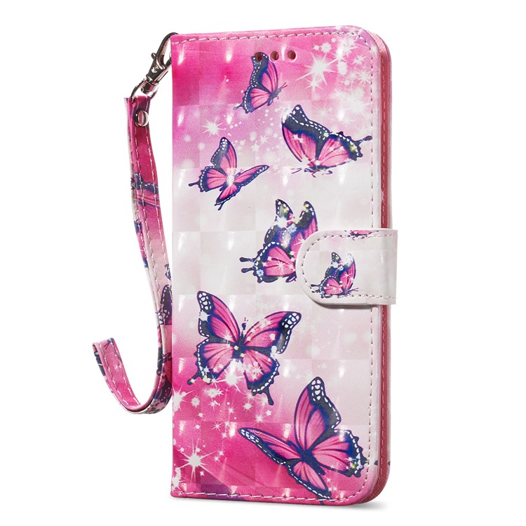 Funda De Cuero Con Estampado Patrón Para Huawei Honor 10 Lite / P Inteligente (2019) - Mariposa-7