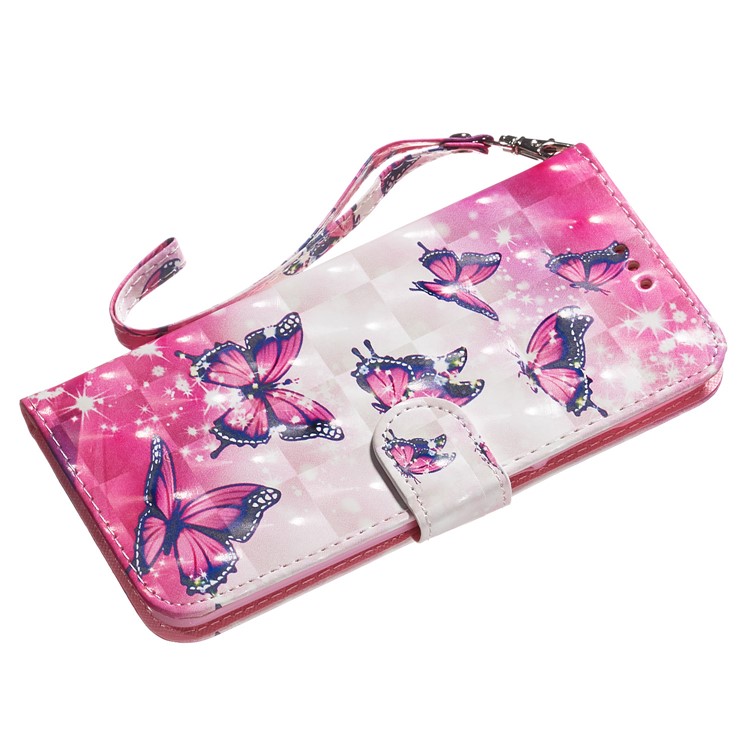 Funda De Cuero Con Estampado Patrón Para Huawei Honor 10 Lite / P Inteligente (2019) - Mariposa-9