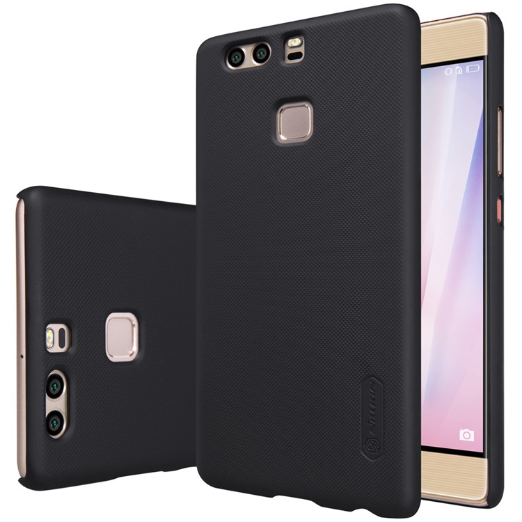 NILLKIN Super Frosted Shield PC Hard Case for Huawei P9 with Screen Protector - Black-6