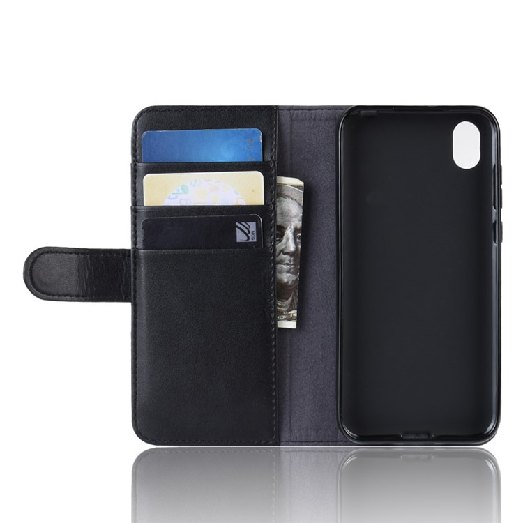 Split Leather Mobile Phone Case Cover for Huawei Y5 (2019) - Black-5