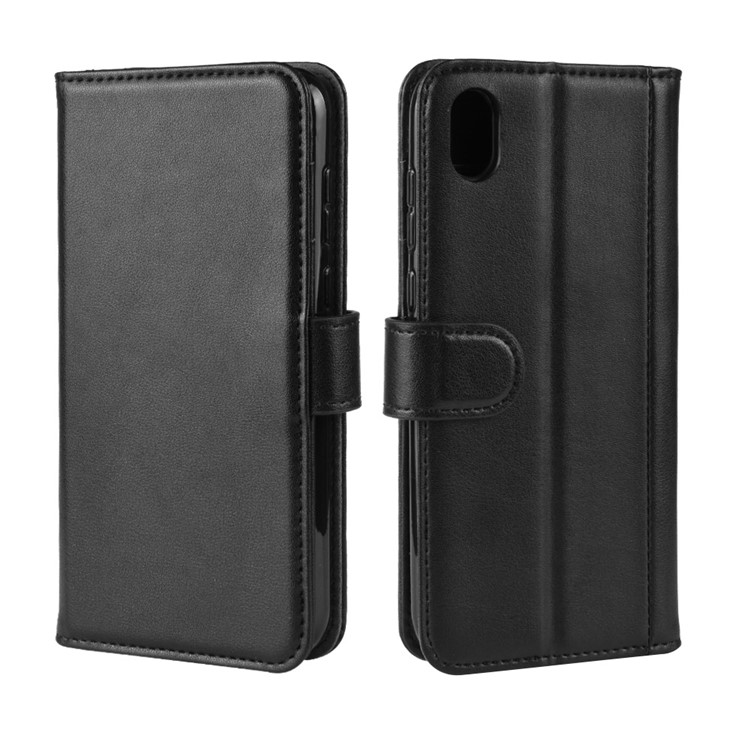 Split Leather Mobile Phone Case Cover for Huawei Y5 (2019) - Black-8