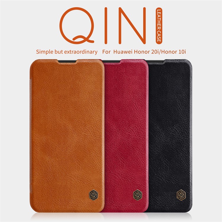 NILLKIN Qin Series Card Holder Leather Protector Cover for Huawei Honor 20i / Honor 10i - Black-6