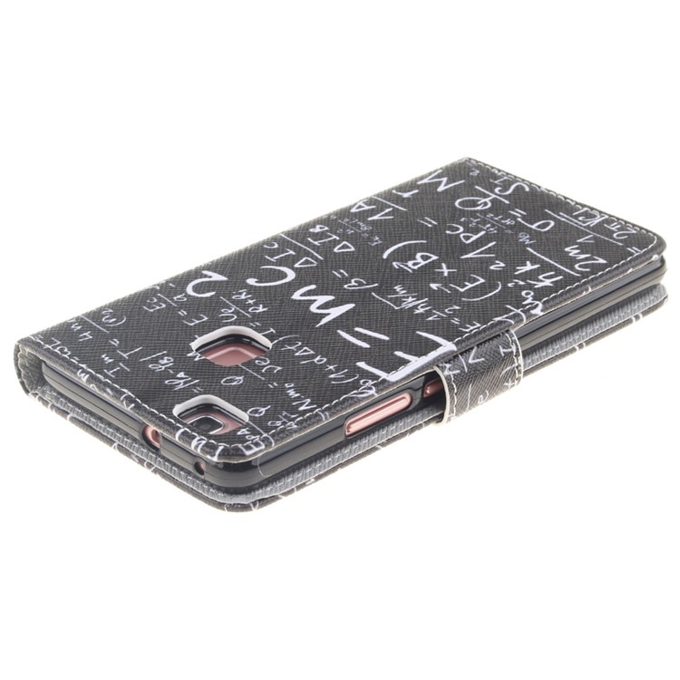 Pattern Printing Leather Wallet Case Cover for Huawei P9 Lite - Mathematics Formula-4
