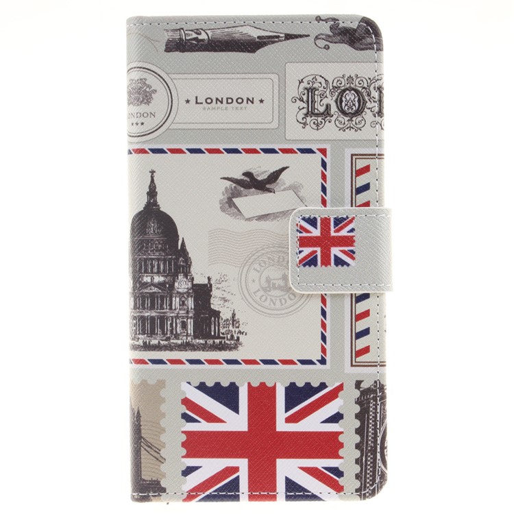 Pattern Printing Leather Wallet Flip Shell for Huawei P9 Lite - British Feature-1