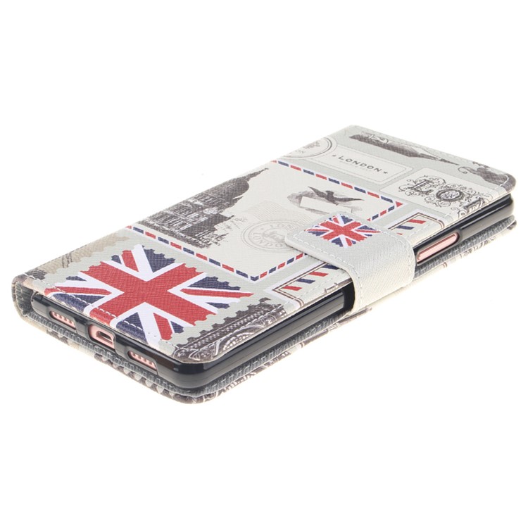 Pattern Printing Leather Wallet Flip Shell for Huawei P9 Lite - British Feature-3