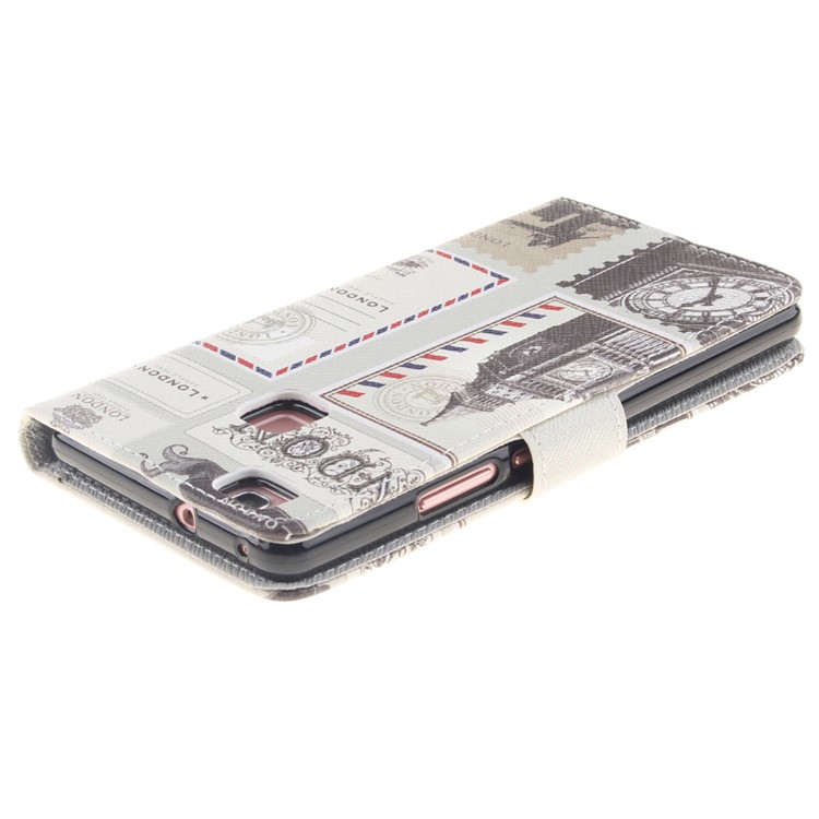 Pattern Printing Leather Wallet Flip Shell for Huawei P9 Lite - British Feature-4