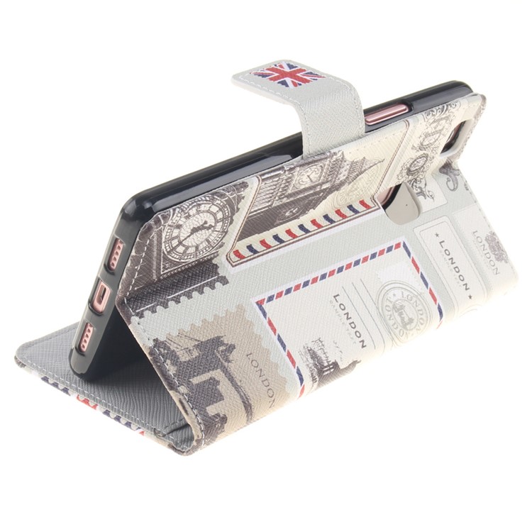 Pattern Printing Leather Wallet Flip Shell for Huawei P9 Lite - British Feature-6
