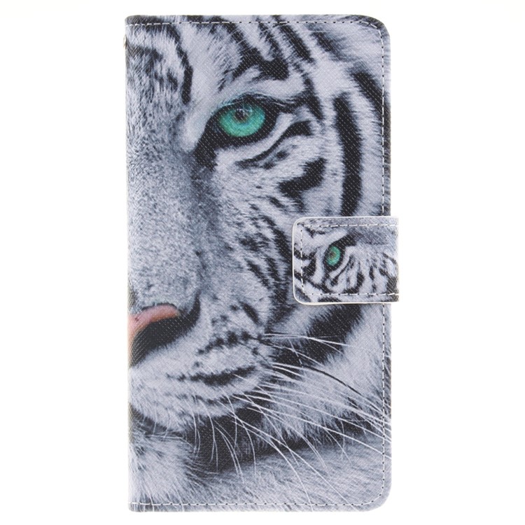 Wallet Leather Stand Case for Huawei P9 Lite - Fierce Tiger-1