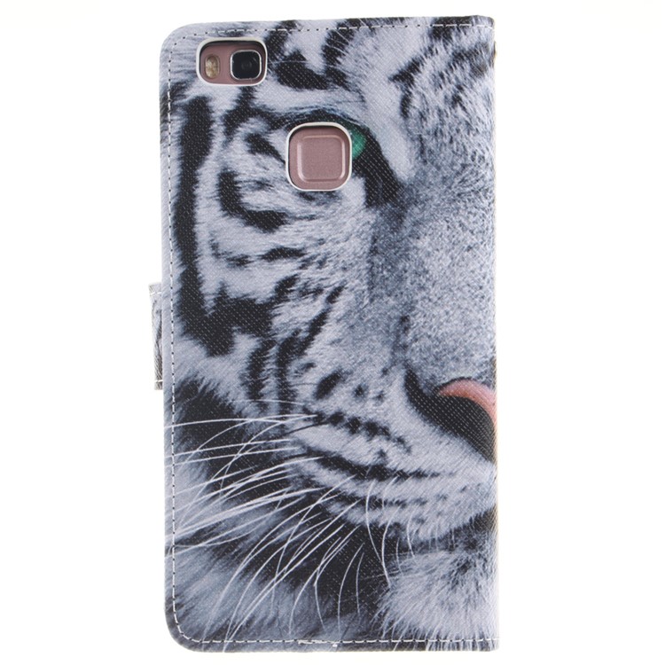 Wallet Leather Stand Case for Huawei P9 Lite - Fierce Tiger-2