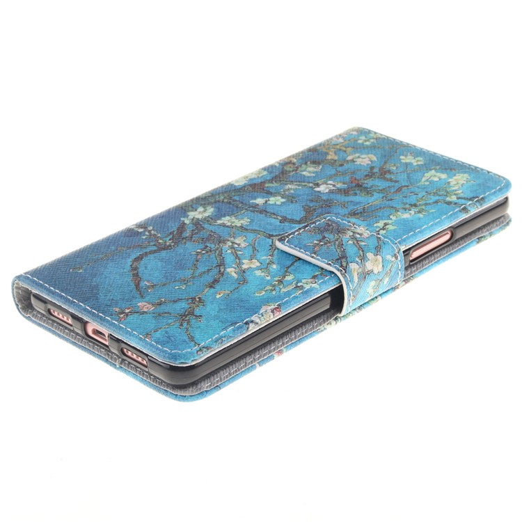 Wallet Leather Phone Case for Huawei P9 Lite - Tree with Flowers-3