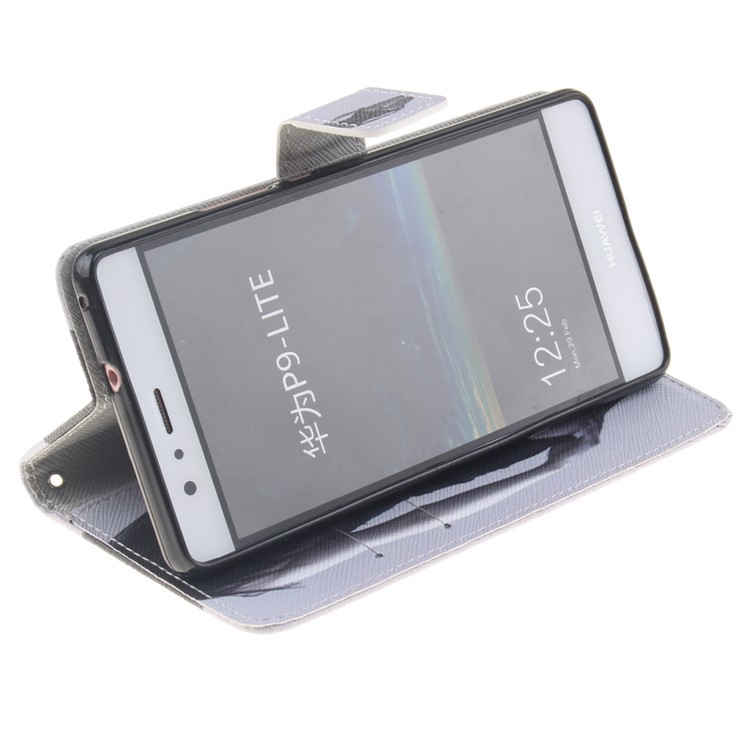 Magnetic Leather Stand Cover for Huawei P9 Lite - Sexy Beauty-5