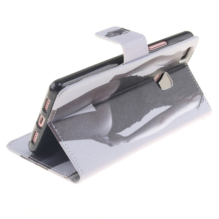 Magnetic Leather Stand Cover for Huawei P9 Lite - Sexy Beauty-6