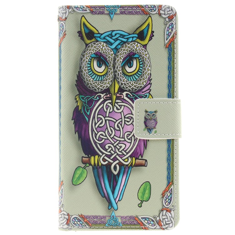 Wallet Leather Magnetic Case for Huawei P9 Lite - Adorable Owl-1