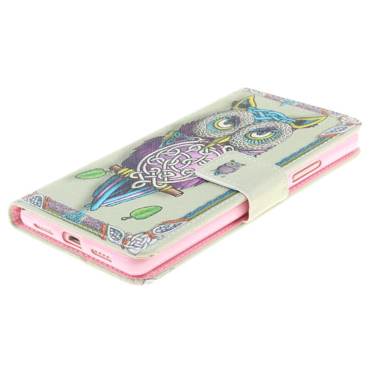 Wallet Leather Magnetic Case for Huawei P9 Lite - Adorable Owl-3