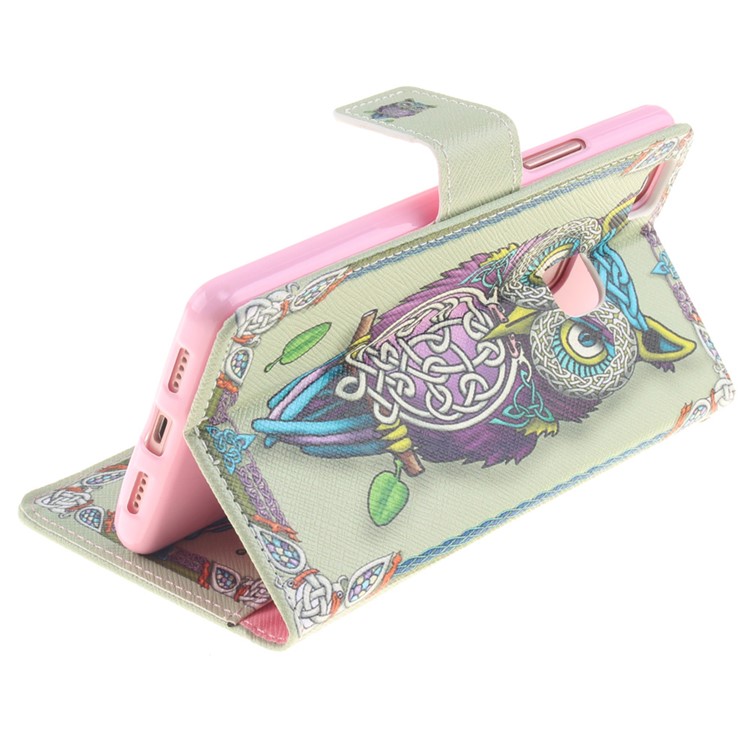 Wallet Leather Magnetic Case for Huawei P9 Lite - Adorable Owl-6