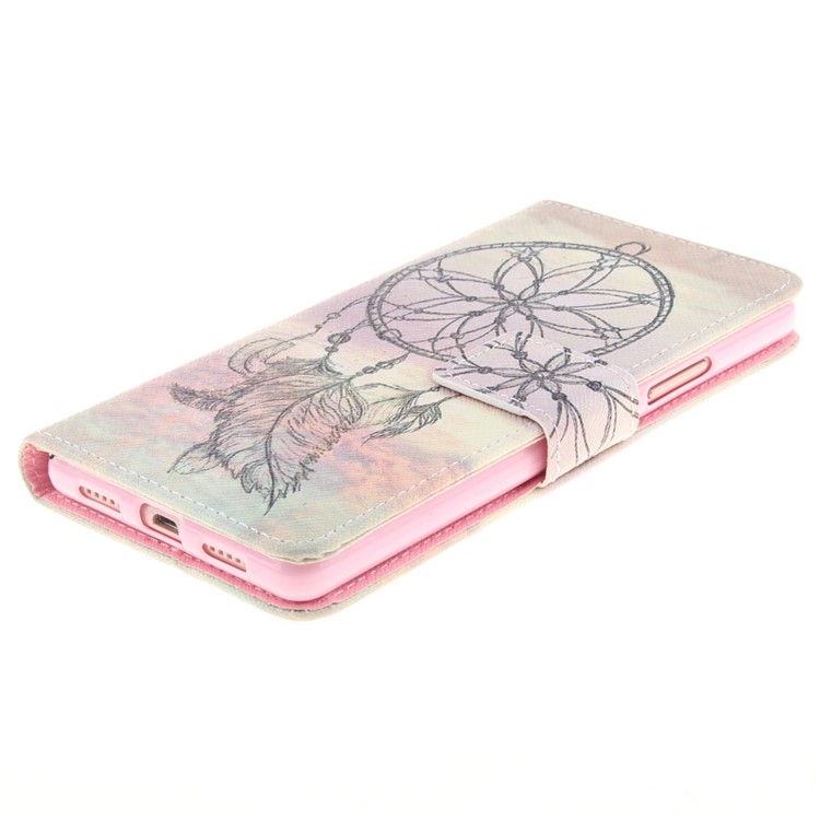 Phone Leather Stand Case for Huawei P9 Lite - Feather Dream Catcher-3